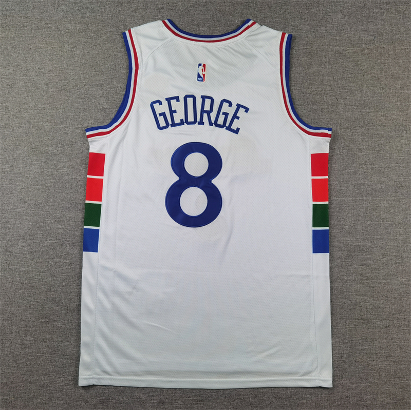 Men Philadelphia 76ers 8 George white 2024 2025 NBA jersey